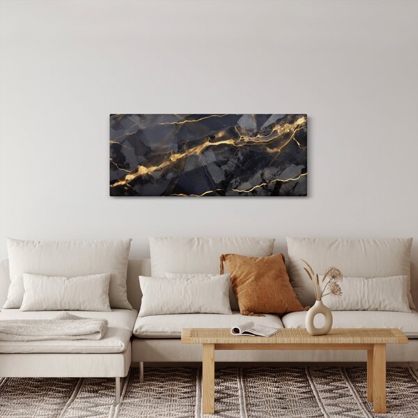 Slika - Crno - zlatni dekor (120x50 cm)