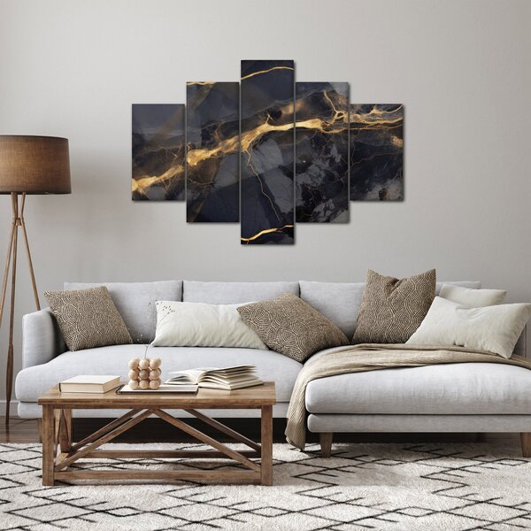 Slika - Crno - zlatni dekor (150x105 cm)