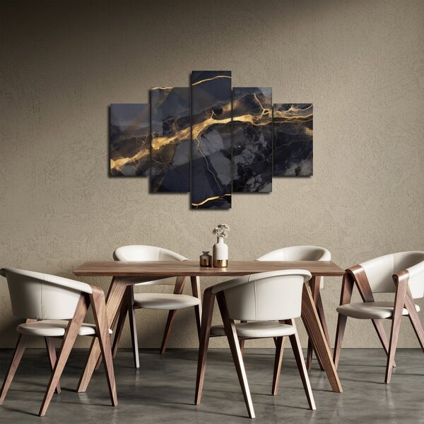 Slika - Crno - zlatni dekor (150x105 cm)