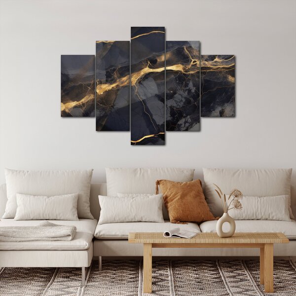 Slika - Crno - zlatni dekor (150x105 cm)