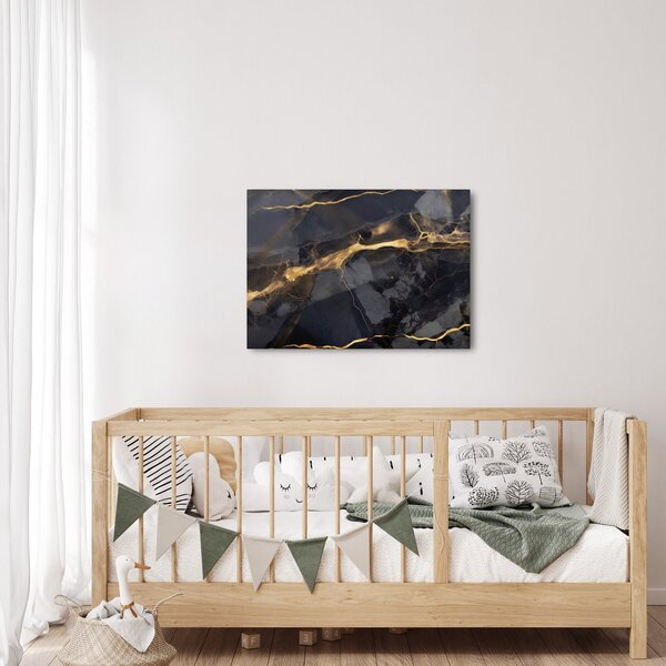 Slika - Crno - zlatni dekor (70x50 cm)