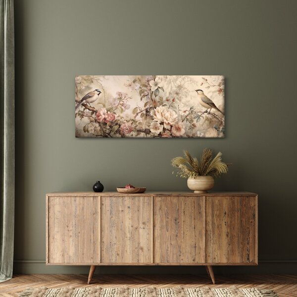 Slika - Vintage slika ptica (120x50 cm)