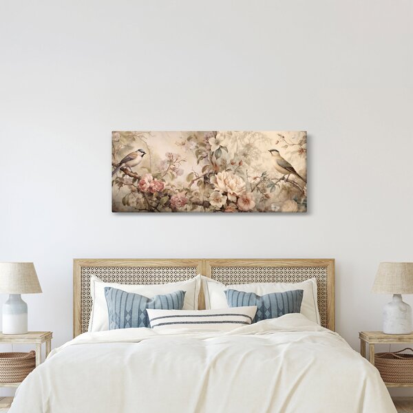Slika - Vintage slika ptica (120x50 cm)