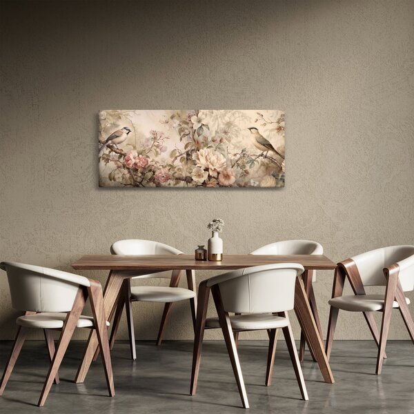 Slika - Vintage slika ptica (120x50 cm)
