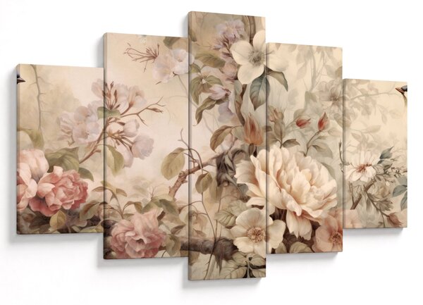 Slika - Vintage slika ptica (150x105 cm)