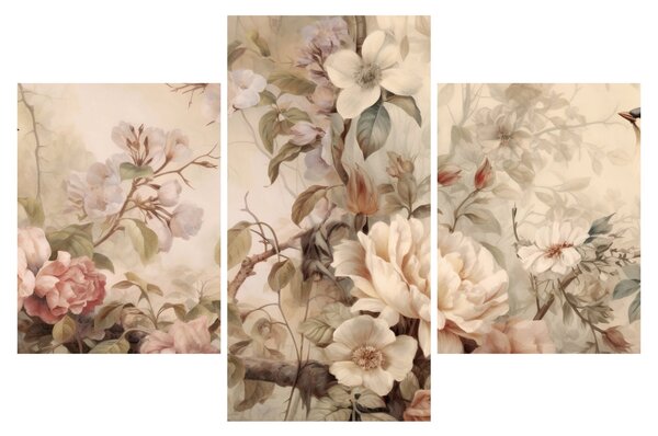 Slika - Vintage slika ptica (90x60 cm)