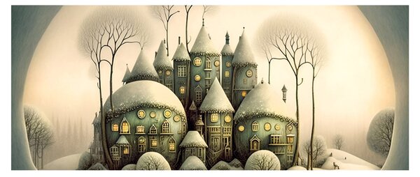 Slika - Kućice iz bajke (120x50 cm)