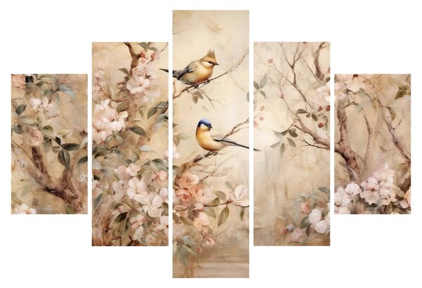 Slika - Vintage slika ptica II. (150x105 cm)