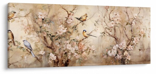 Slika - Vintage slika ptica II. (120x50 cm)