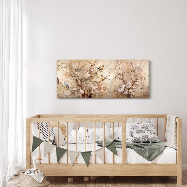 Slika - Vintage slika ptica II. (120x50 cm)