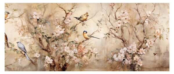 Slika - Vintage slika ptica II. (120x50 cm)