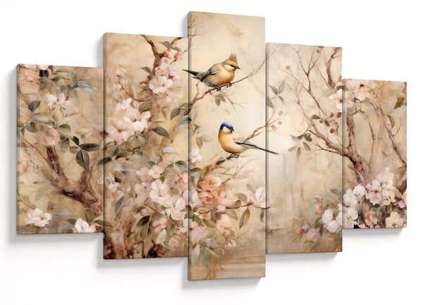 Slika - Vintage slika ptica II. (150x105 cm)
