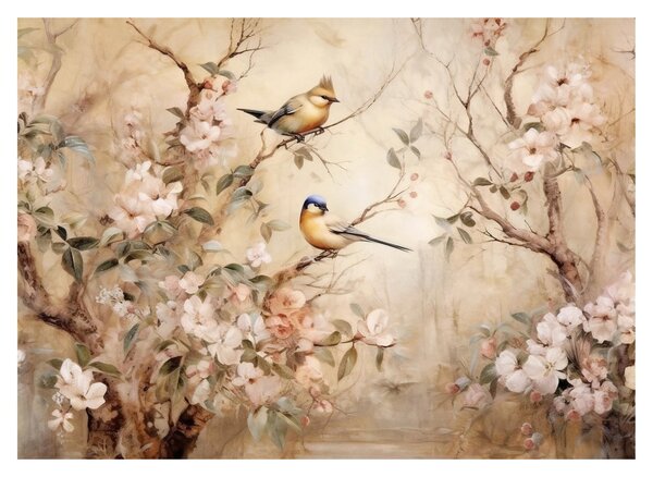 Slika - Vintage slika ptica II. (70x50 cm)