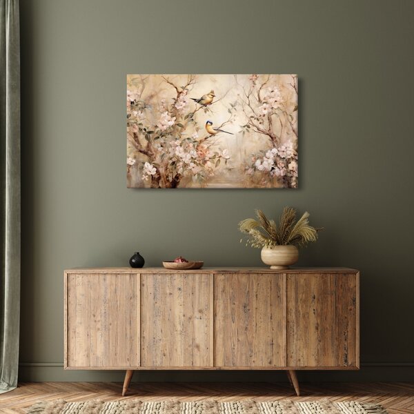 Slika - Vintage slika ptica II. (90x60 cm)