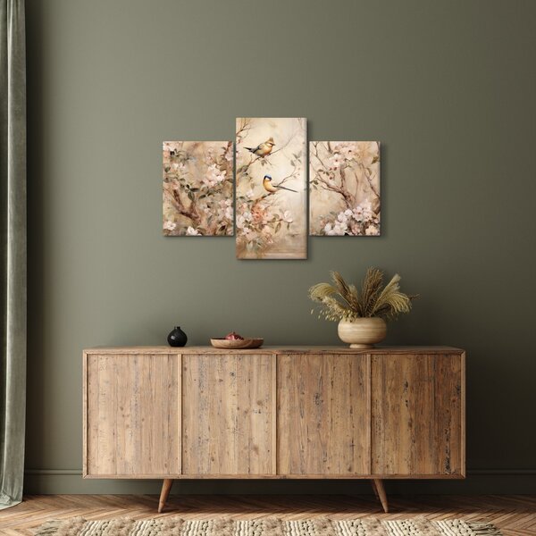 Slika - Vintage slika ptica II. (90x60 cm)