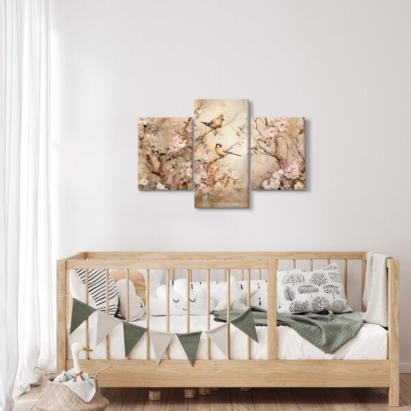 Slika - Vintage slika ptica II. (90x60 cm)