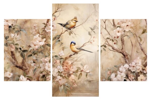 Slika - Vintage slika ptica II. (90x60 cm)