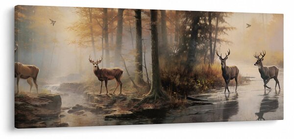 Slika - Vintage slika divljih životinja (120x50 cm)