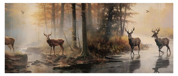 Slika - Vintage slika divljih životinja (120x50 cm)