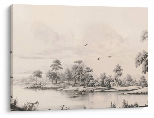 Slika - Vintage pejzažni crtež (70x50 cm)