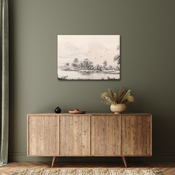 Slika - Vintage pejzažni crtež (70x50 cm)