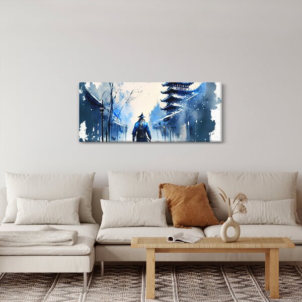 Slika - Samuraj, akvarel (120x50 cm)