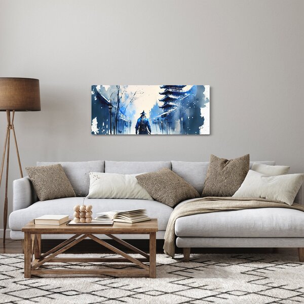 Slika - Samuraj, akvarel (120x50 cm)