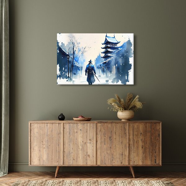 Slika - Samuraj, akvarel (90x60 cm)