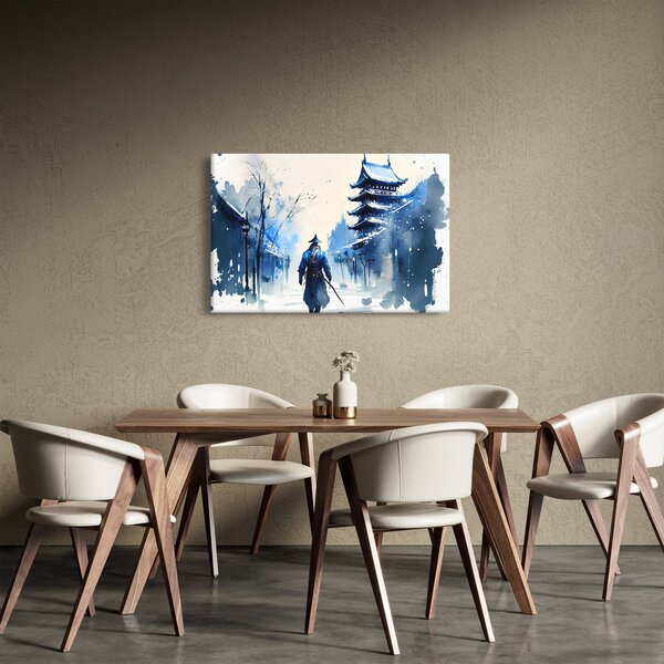 Slika - Samuraj, akvarel (90x60 cm)