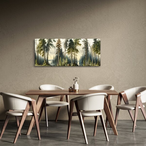 Slika - Vintage pejzaž šuma (120x50 cm)