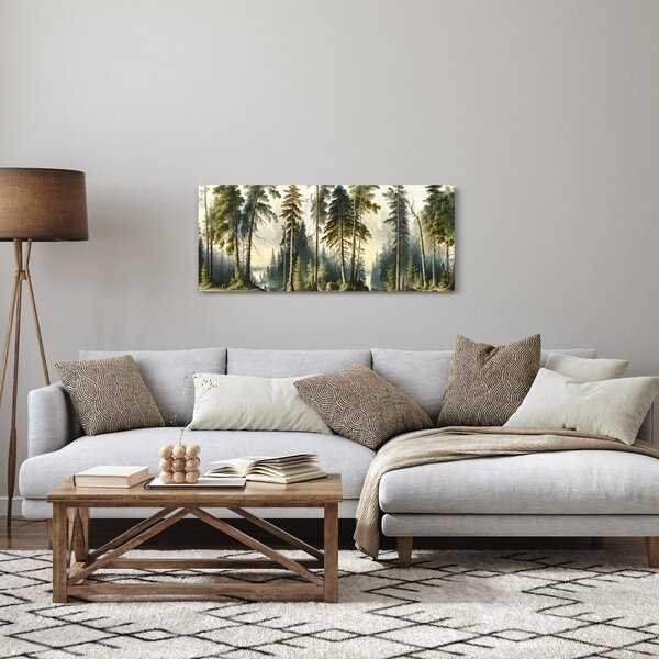 Slika - Vintage pejzaž šuma (120x50 cm)