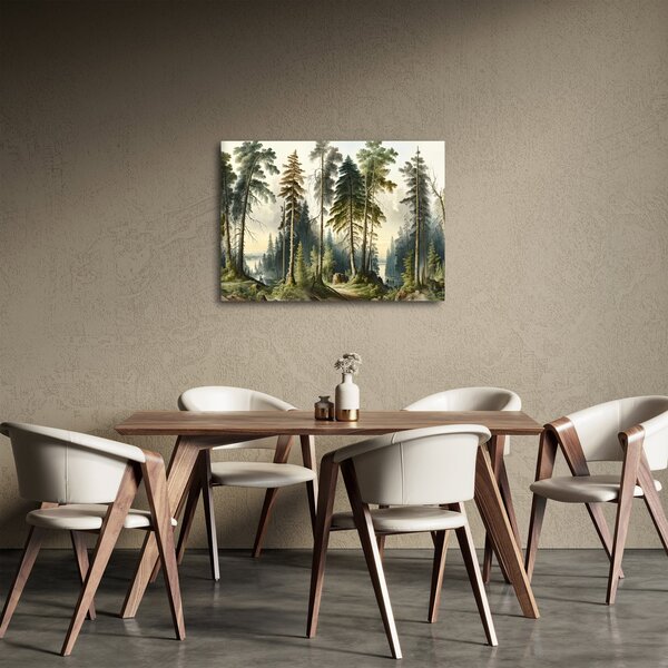 Slika - Vintage pejzaž šuma (70x50 cm)