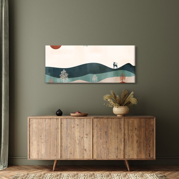 Slika - Ilustrirani krajolik (120x50 cm)