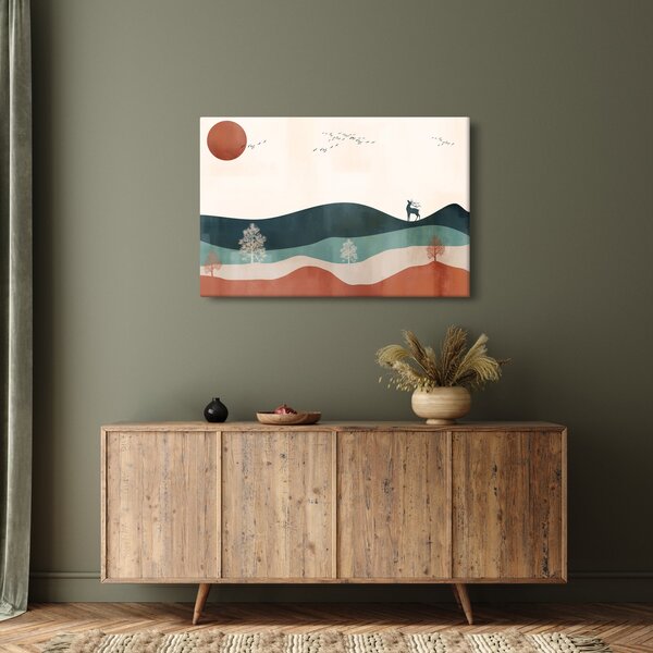 Slika - Ilustrirani krajolik (90x60 cm)