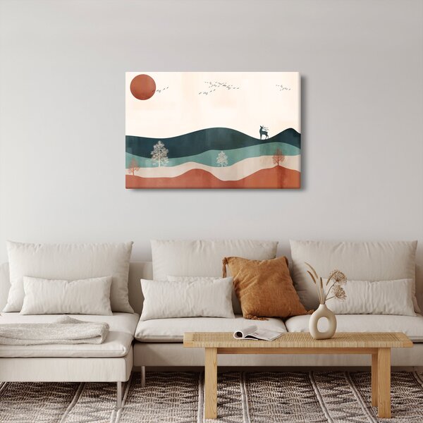 Slika - Ilustrirani krajolik (90x60 cm)