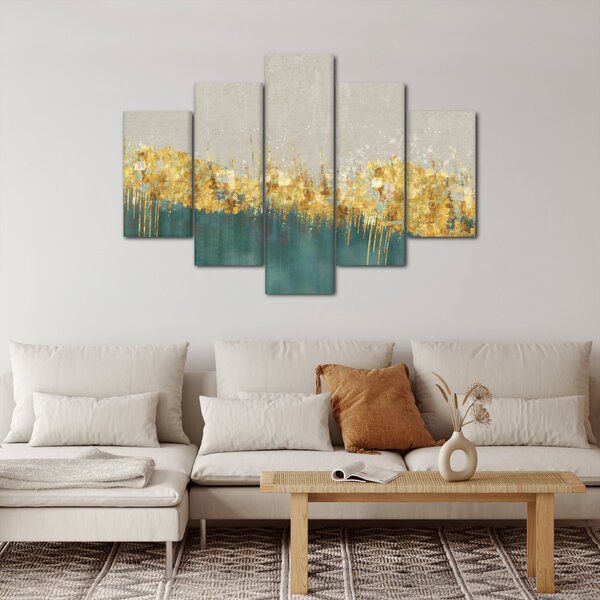 Slika - Tekstura sa zlatnim ukrasom (150x105 cm)
