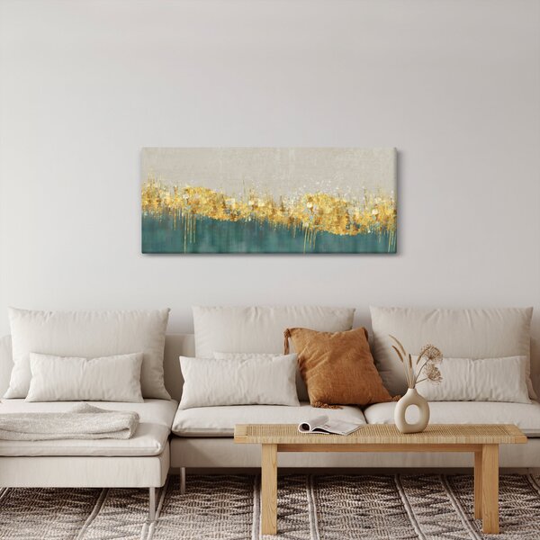 Slika - Tekstura sa zlatnim ukrasom (120x50 cm)