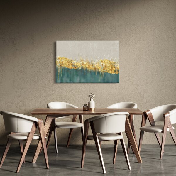 Slika - Tekstura sa zlatnim ukrasom (90x60 cm)