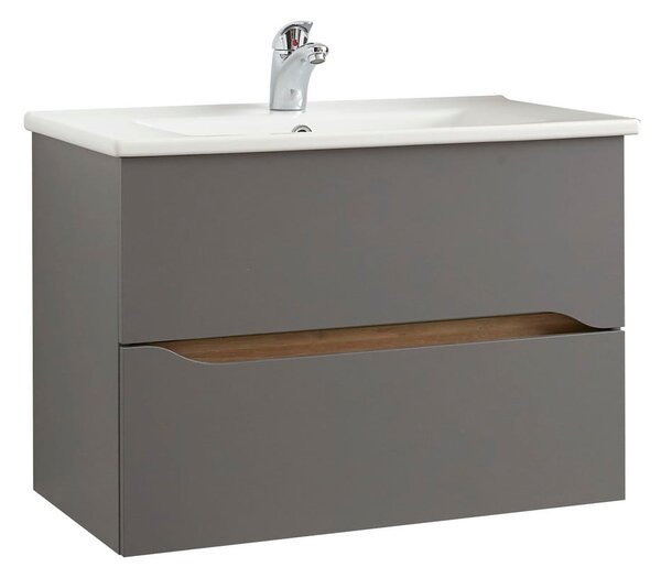 Sivi ormarić za umivaonik bez slavine 72x51 cm - Pelipal