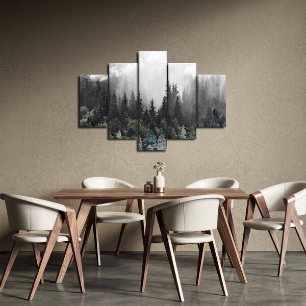 Slika - Šuma s ilustriranim elementima (150x105 cm)