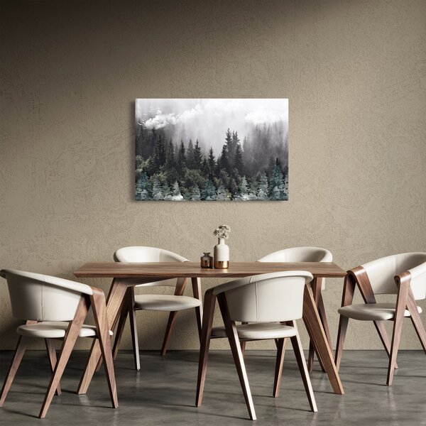 Slika - Šuma s ilustriranim elementima (90x60 cm)