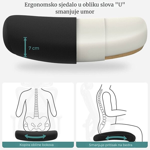 Uredska stolica s naslonom za glavu MAGNUS, max. 150 kg, crna SongmicsHome