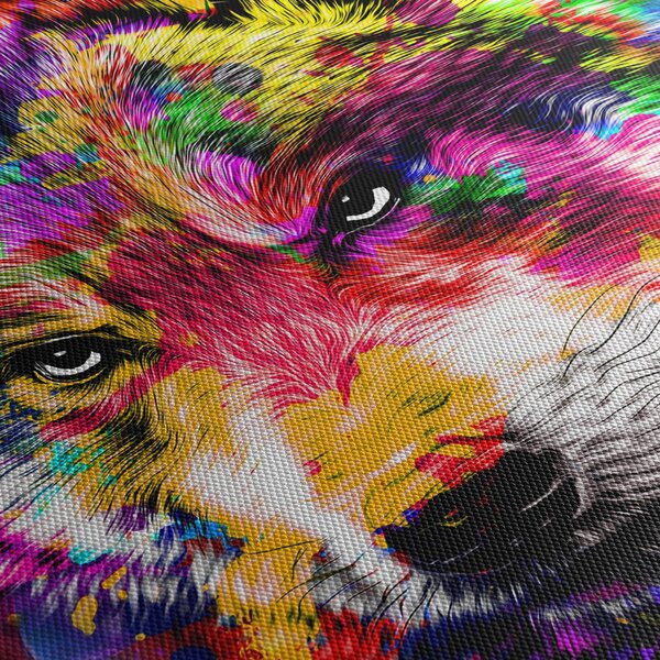Slika - Vuk s grafitima (90x60 cm)
