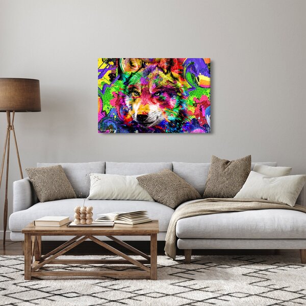Slika - Vuk s grafitima (90x60 cm)