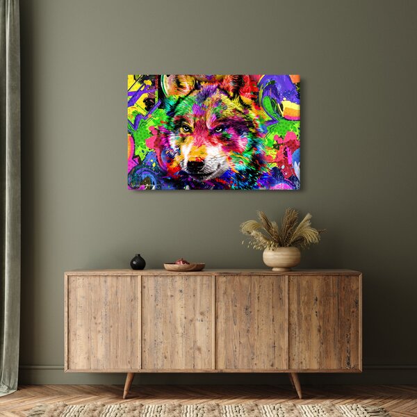 Slika - Vuk s grafitima (90x60 cm)
