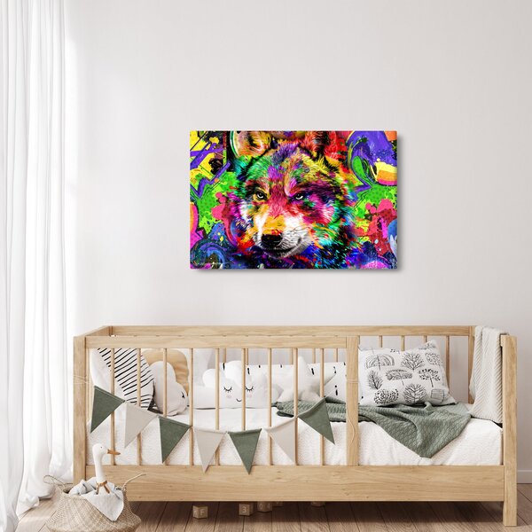 Slika - Vuk s grafitima (90x60 cm)