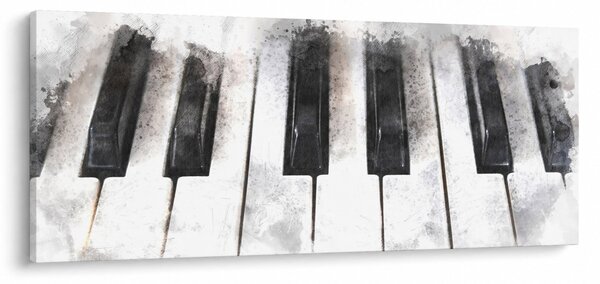 Slika - Klavir, akvarel (120x50 cm)