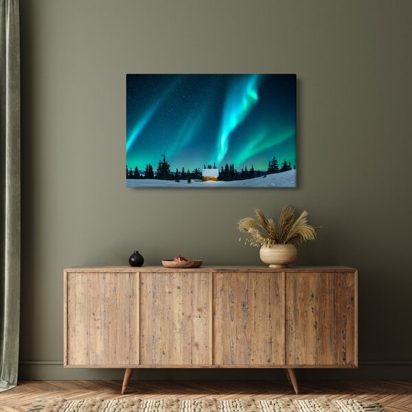 Slika - polarna svjetlost (90x60 cm)