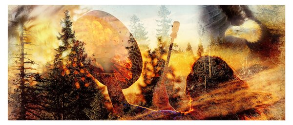 Slika - Šamanski motiv (120x50 cm)