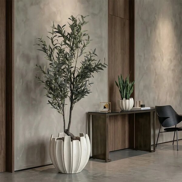 Ukrasna posuda Linea 41 × 35 cm beige - krem - 31 - 50 cm - Fiberglass - 31 do 50cm